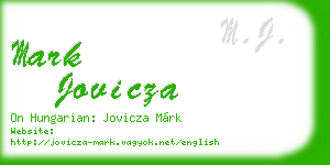 mark jovicza business card