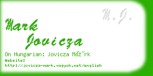 mark jovicza business card